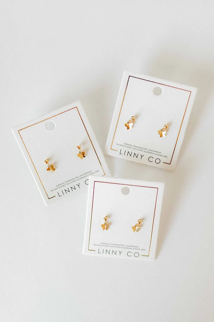 Millie Butterfly - Screwback Stud Earrings