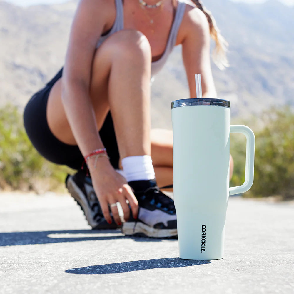 Sage Mist Cruiser Insulated Tumbler with Handle 40 oz. - Corkcicle
