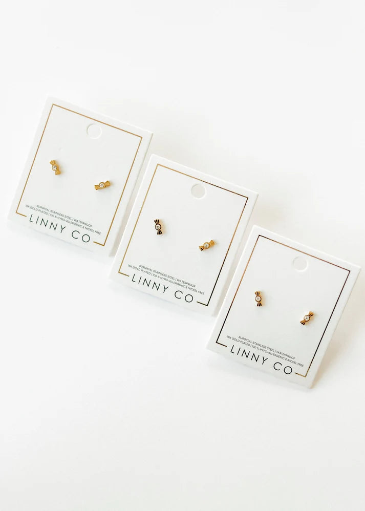 Kate Candy Gold - Screwback Stud Earrings