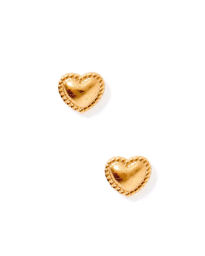 Violet Heart - Screwback Stud Earrings