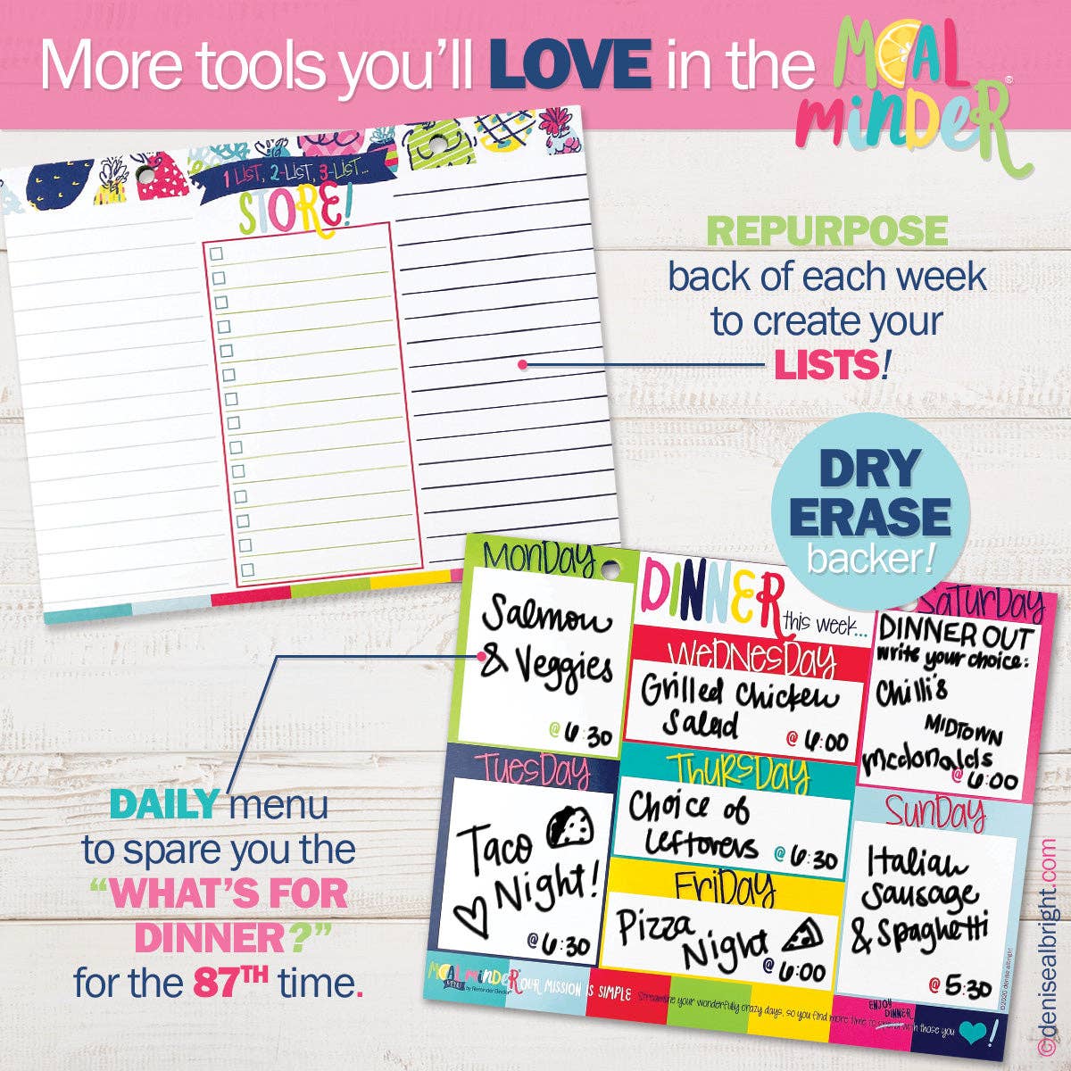 52-Week Meal Minder® Weekly Menu Planner Pad | Open Stock