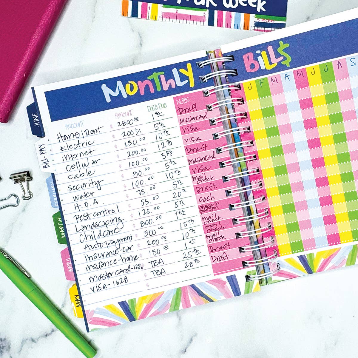 NEW! Reminder Binder® Planner [Jan 26-June 27] | Open Stock