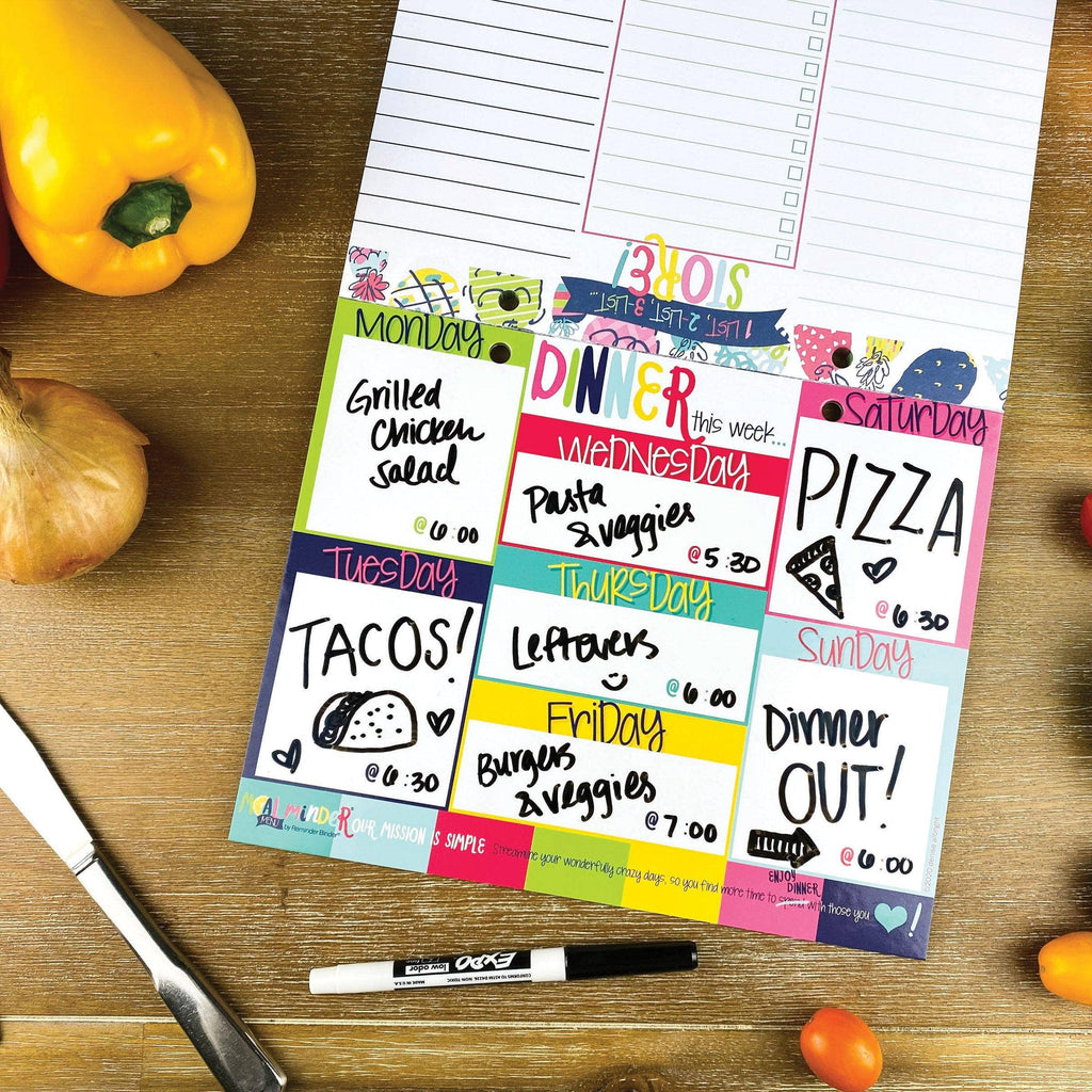 52-Week Meal Minder® Weekly Menu Planner Pad | Open Stock