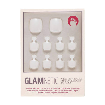 Hailey Toenail | Toe Press-On Nails | Glazed Donut White