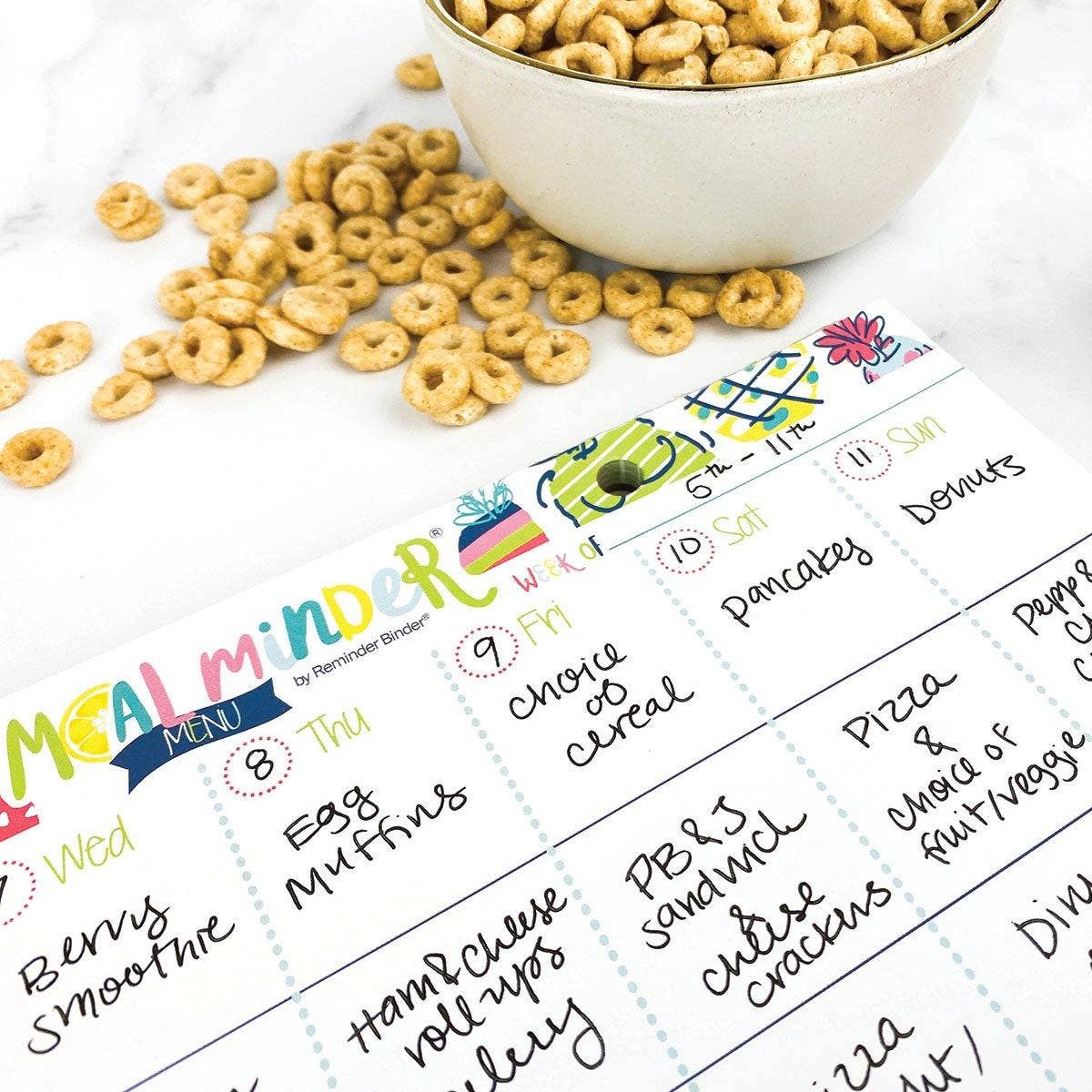 52-Week Meal Minder® Weekly Menu Planner Pad | Open Stock