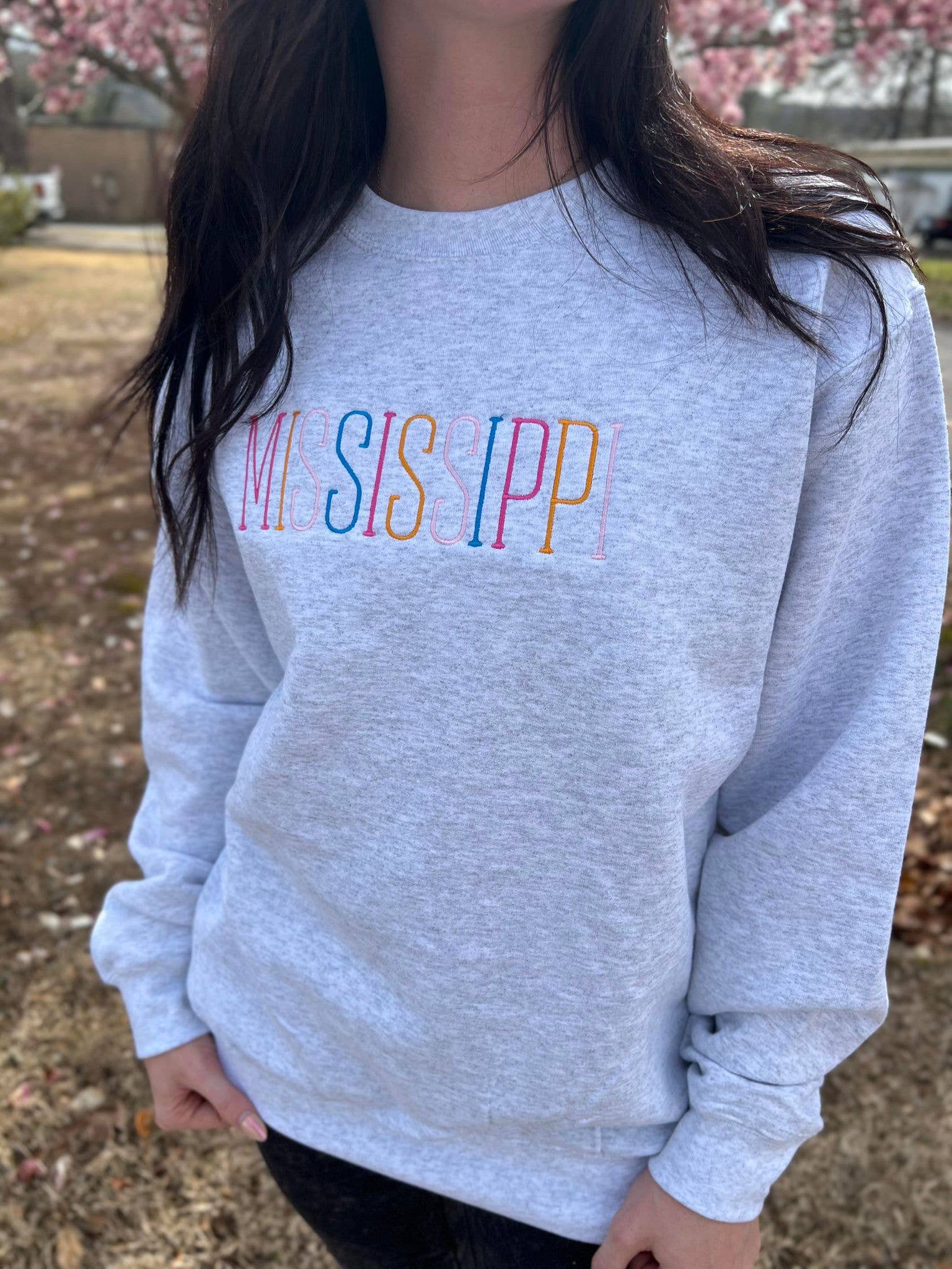 Thin Multi Color South Dakota Embroidered Sweatshirt