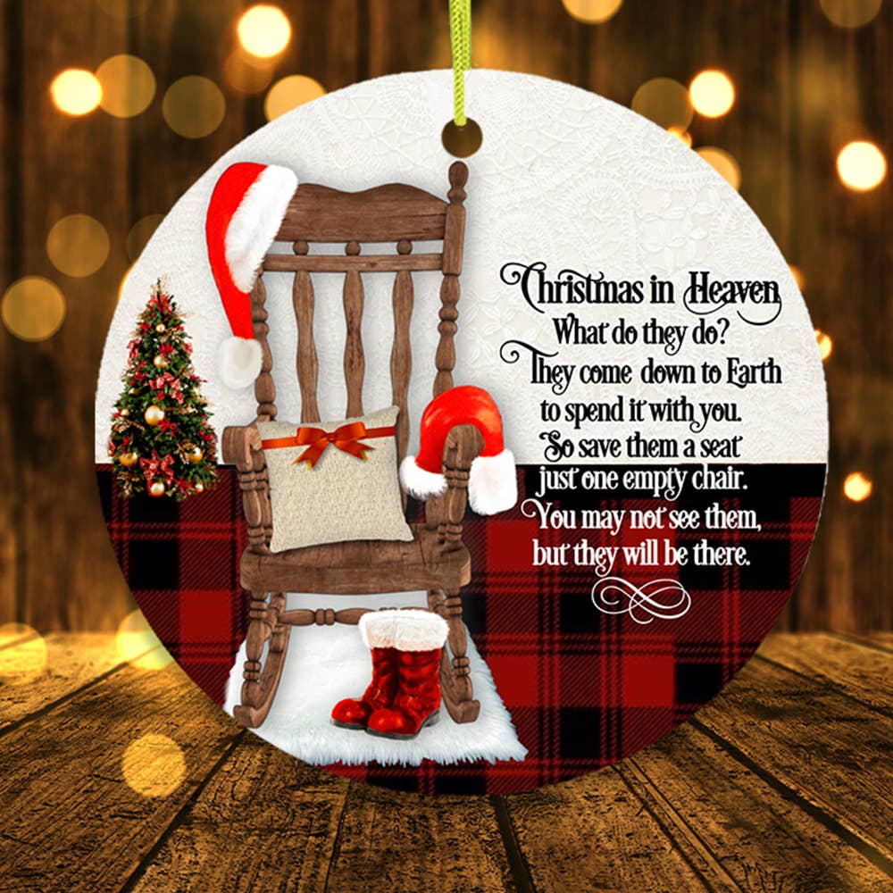 Heaven Chair Quote Christmas Ornament