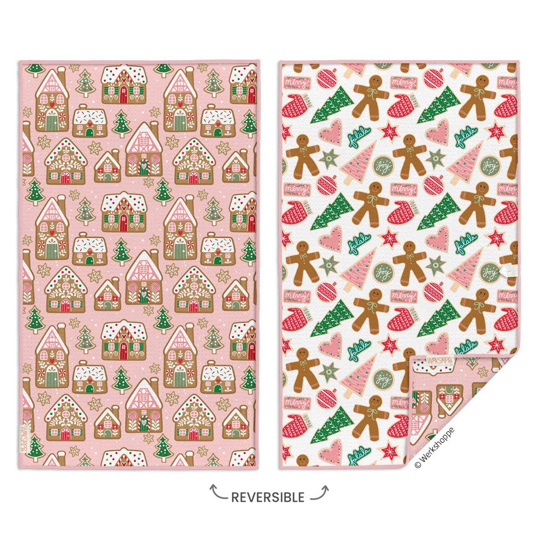 Gingerbread Cookies Christmas Microfiber Kitchen Towel