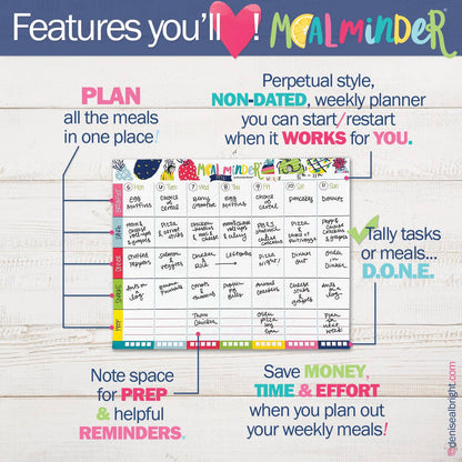 52-Week Meal Minder® Weekly Menu Planner Pad | Open Stock