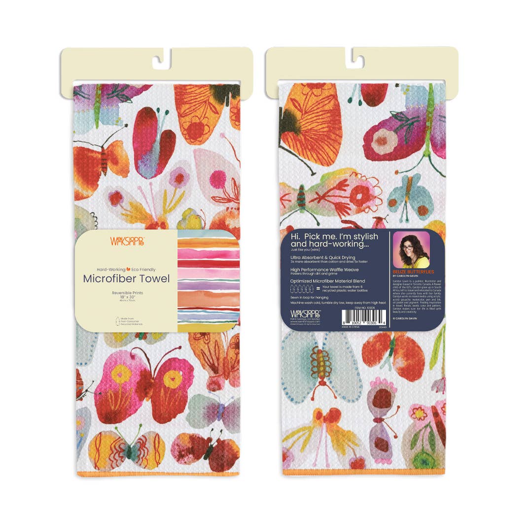Belize Butterflies | Microfiber Kitchen Dish Towel
