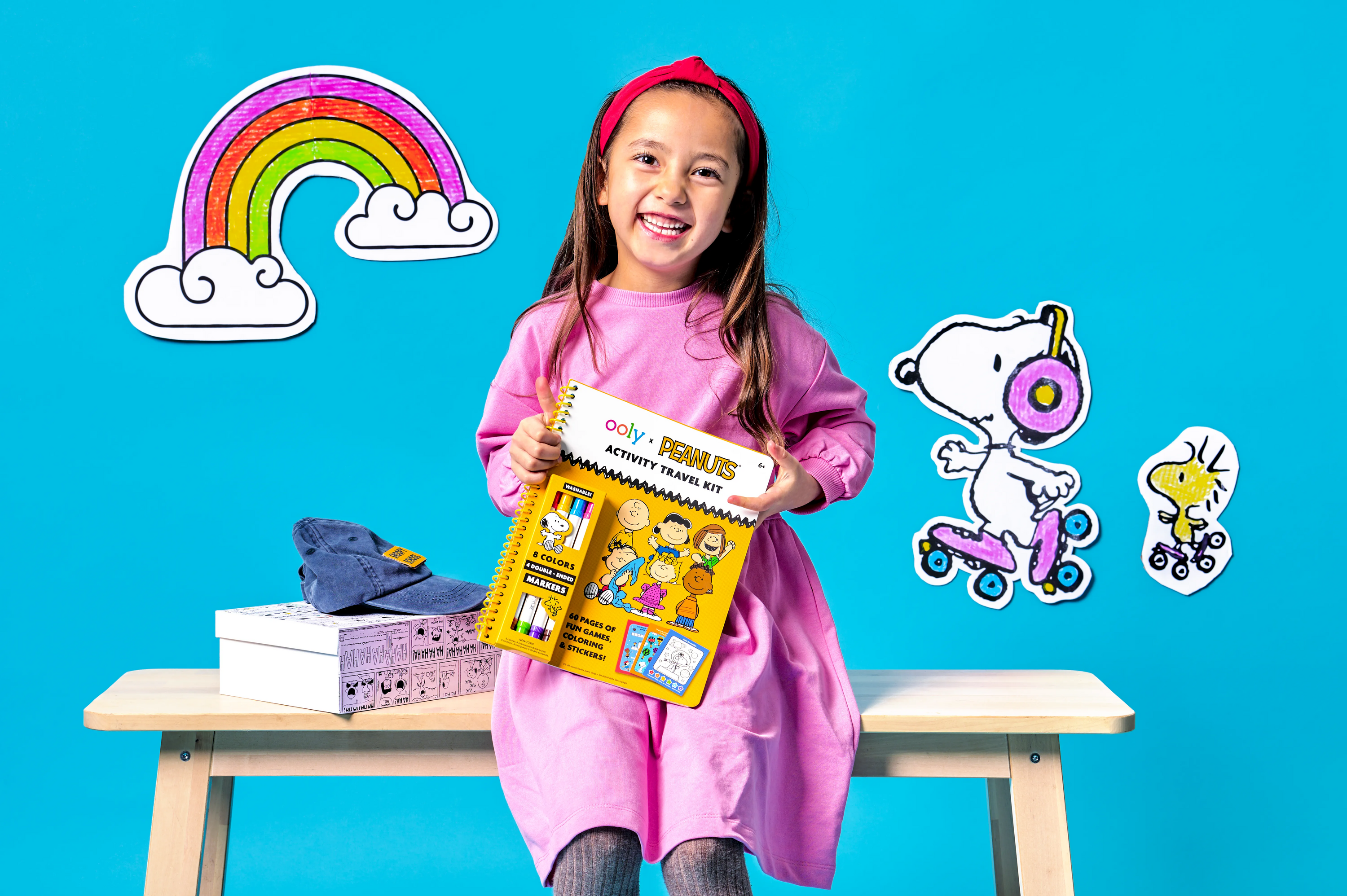OOLY x Peanuts Activity Travel Kit & Double-Ended Markers