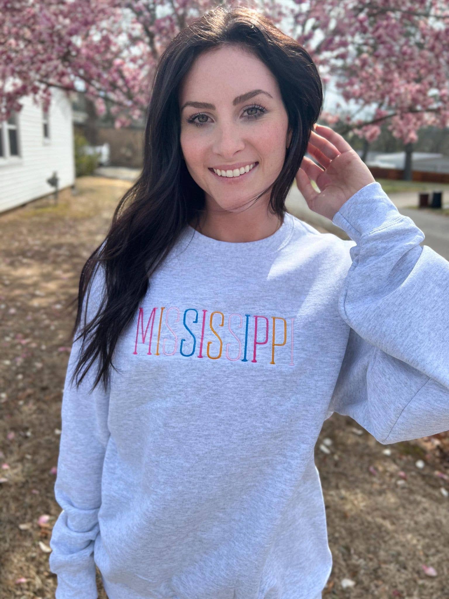 Thin Multi Color South Dakota Embroidered Sweatshirt