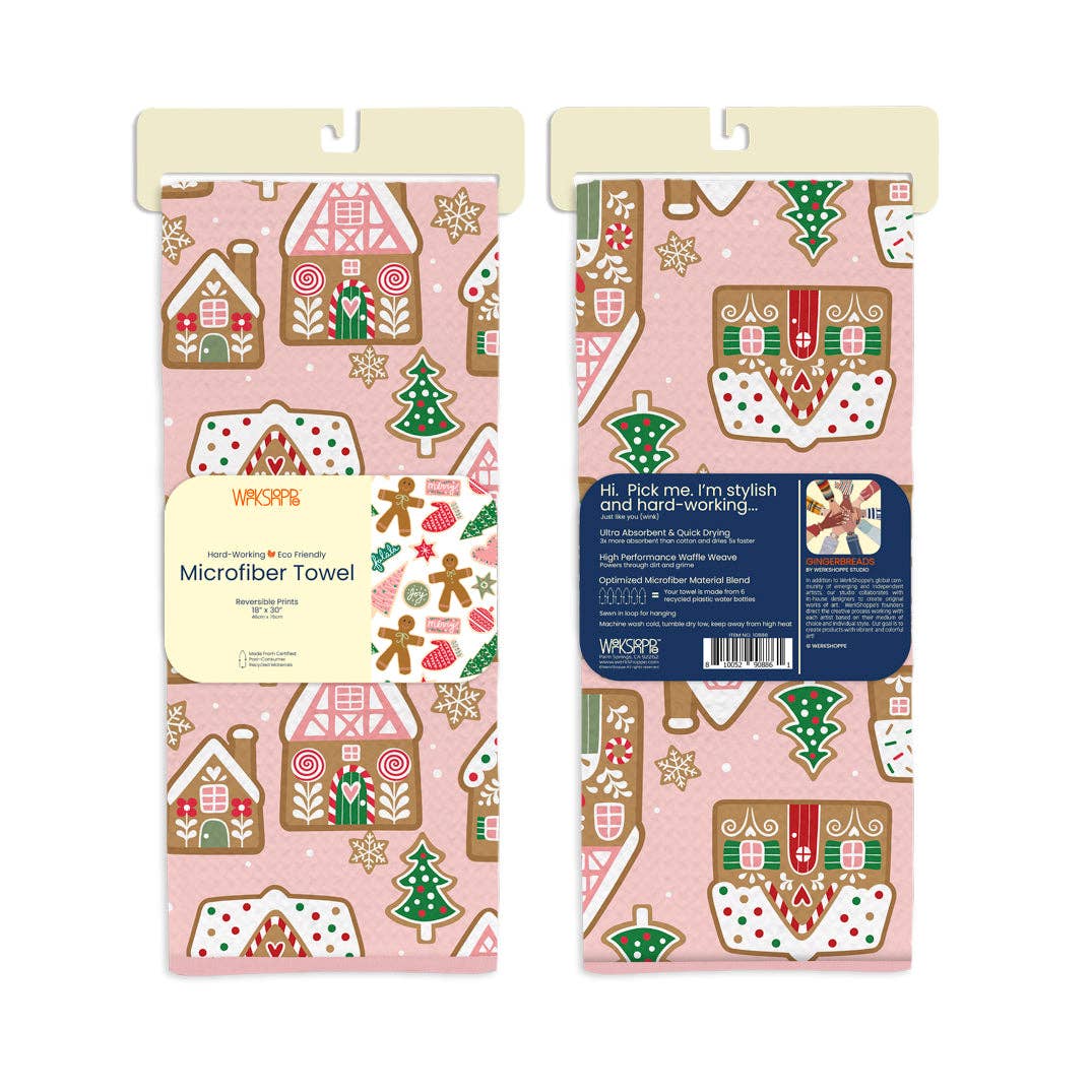 Gingerbread Cookies Christmas Microfiber Kitchen Towel