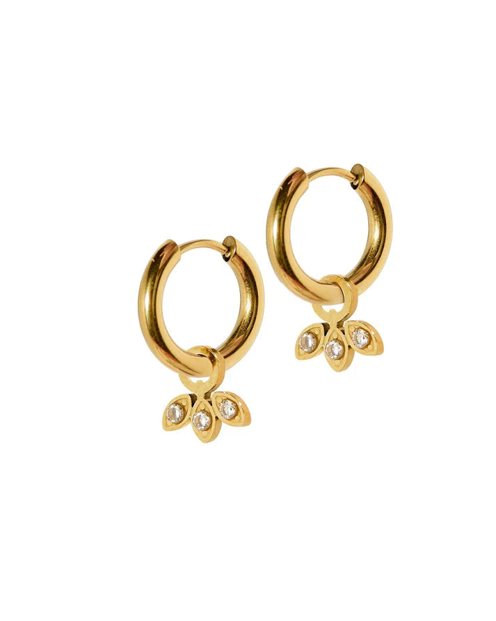 Amara Gold Huggie Charm Earrings