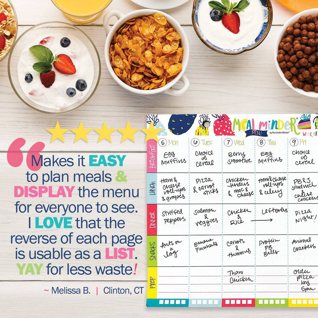 52-Week Meal Minder® Weekly Menu Planner Pad | Open Stock
