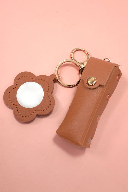 Trending Vegan Leather Lip Bag Charm Keychains