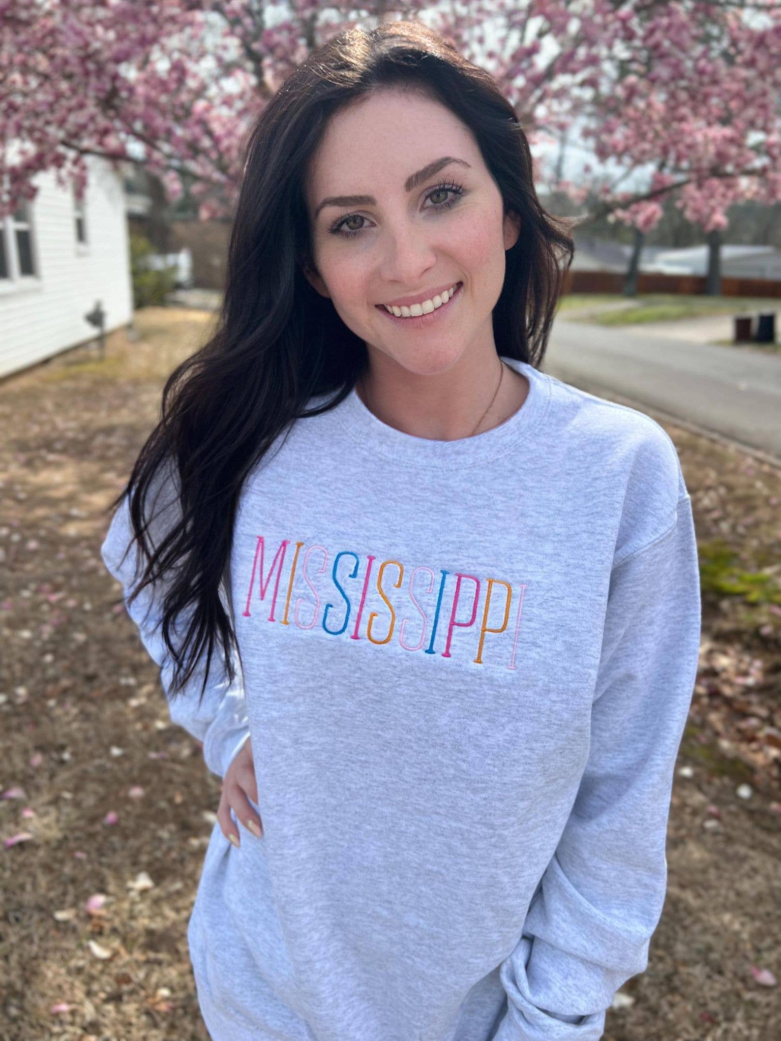Thin Multi Color South Dakota Embroidered Sweatshirt