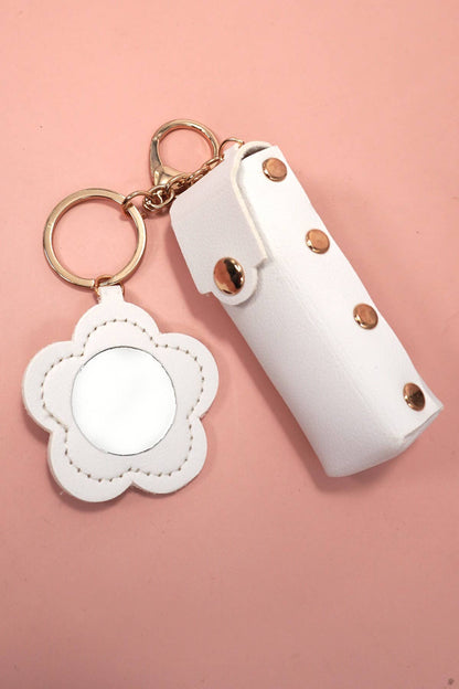 Trending Vegan Leather Lip Bag Charm Keychains