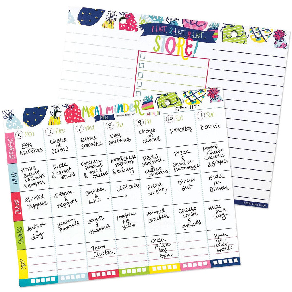 52-Week Meal Minder® Weekly Menu Planner Pad | Open Stock