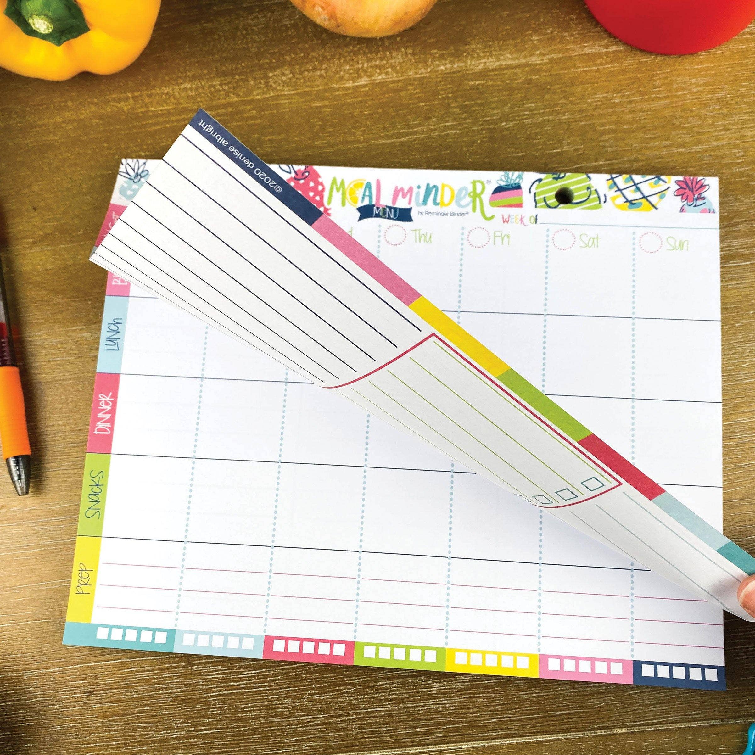 52-Week Meal Minder® Weekly Menu Planner Pad | Open Stock