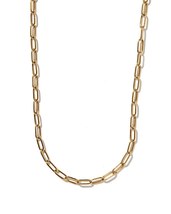 Palmer Paperclip Gold Necklace