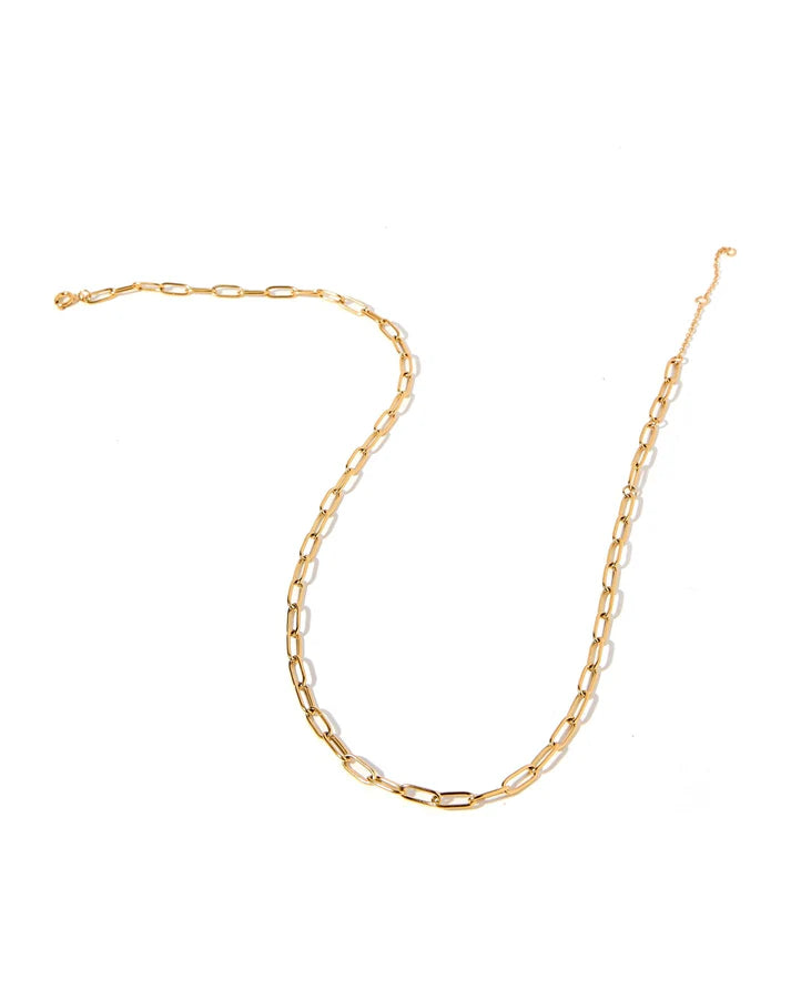Palmer Paperclip Gold Necklace