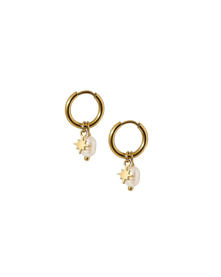 Cora Pearl Huggie Charm Earrings