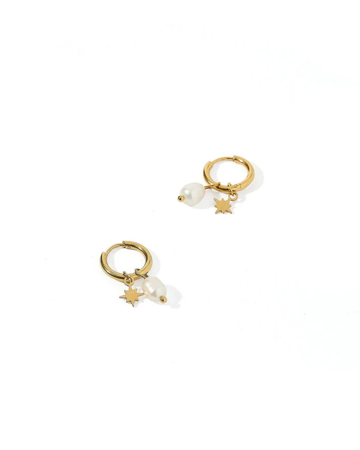 Cora Pearl Huggie Charm Earrings