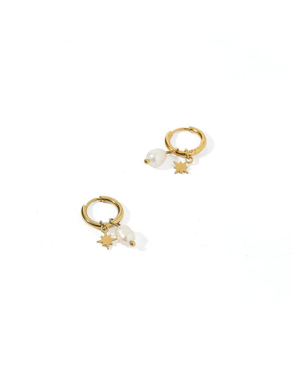 Cora Pearl Huggie Charm Earrings