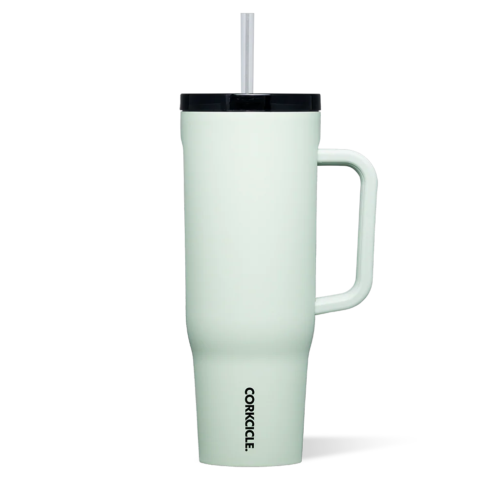 Sage Mist Cruiser Insulated Tumbler with Handle 40 oz. - Corkcicle