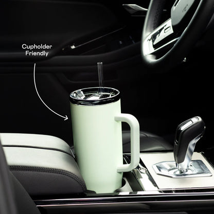 Sage Mist Cruiser Insulated Tumbler with Handle 40 oz. - Corkcicle