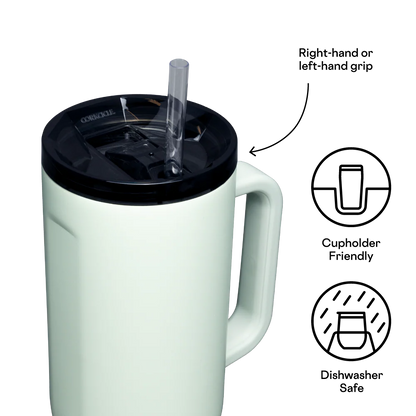 Sage Mist Cruiser Insulated Tumbler with Handle 40 oz. - Corkcicle