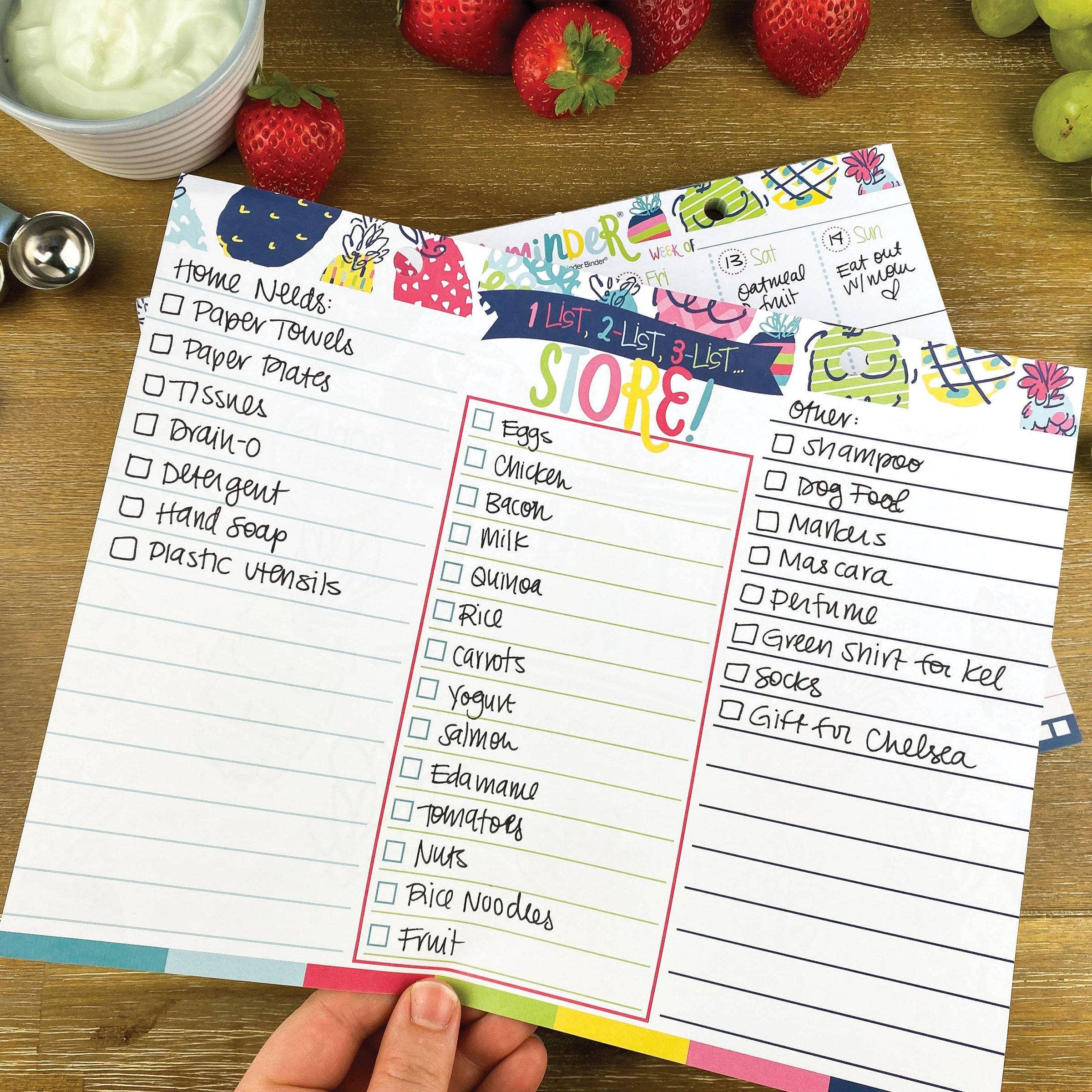 52-Week Meal Minder® Weekly Menu Planner Pad | Open Stock