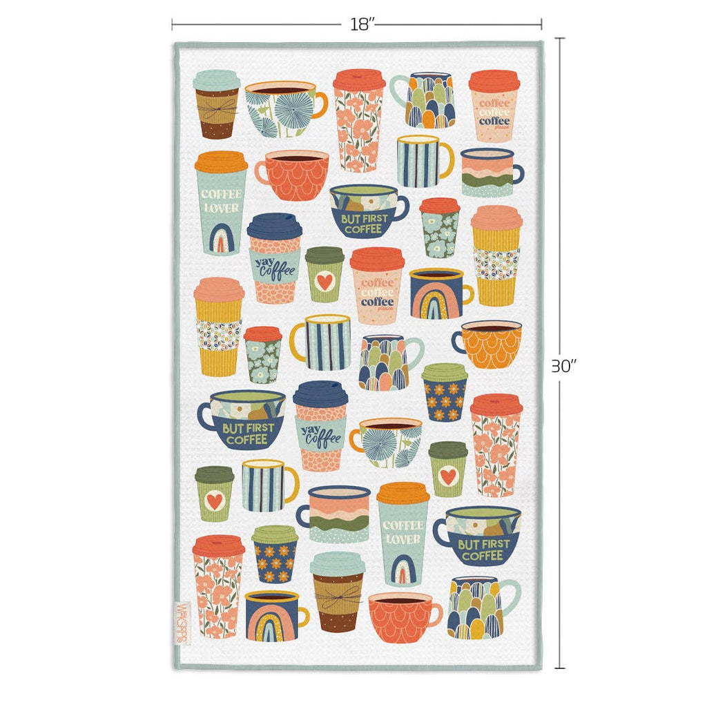 But First Coffee Microfiber Kitchen Towel