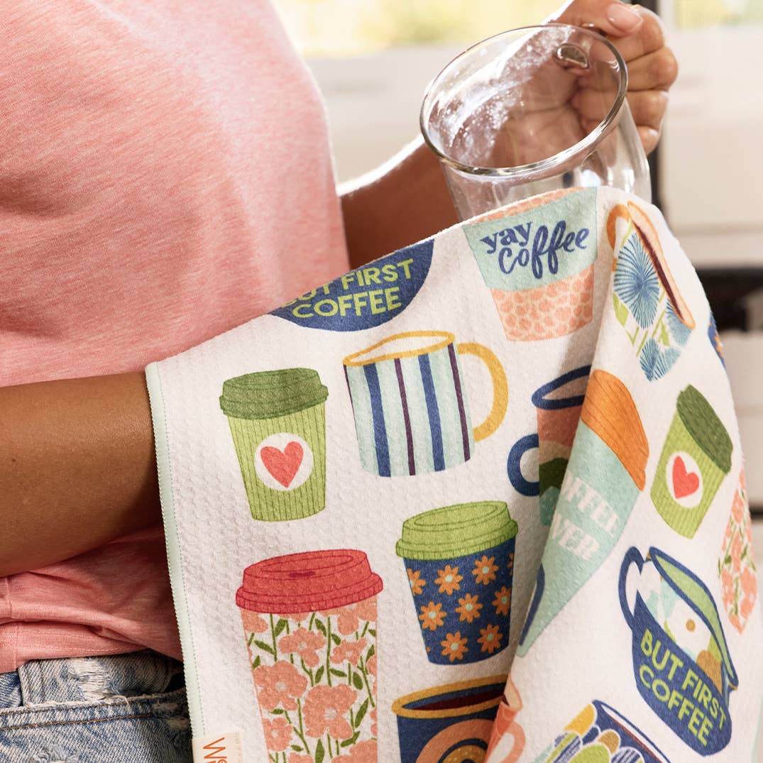 But First Coffee Microfiber Kitchen Towel