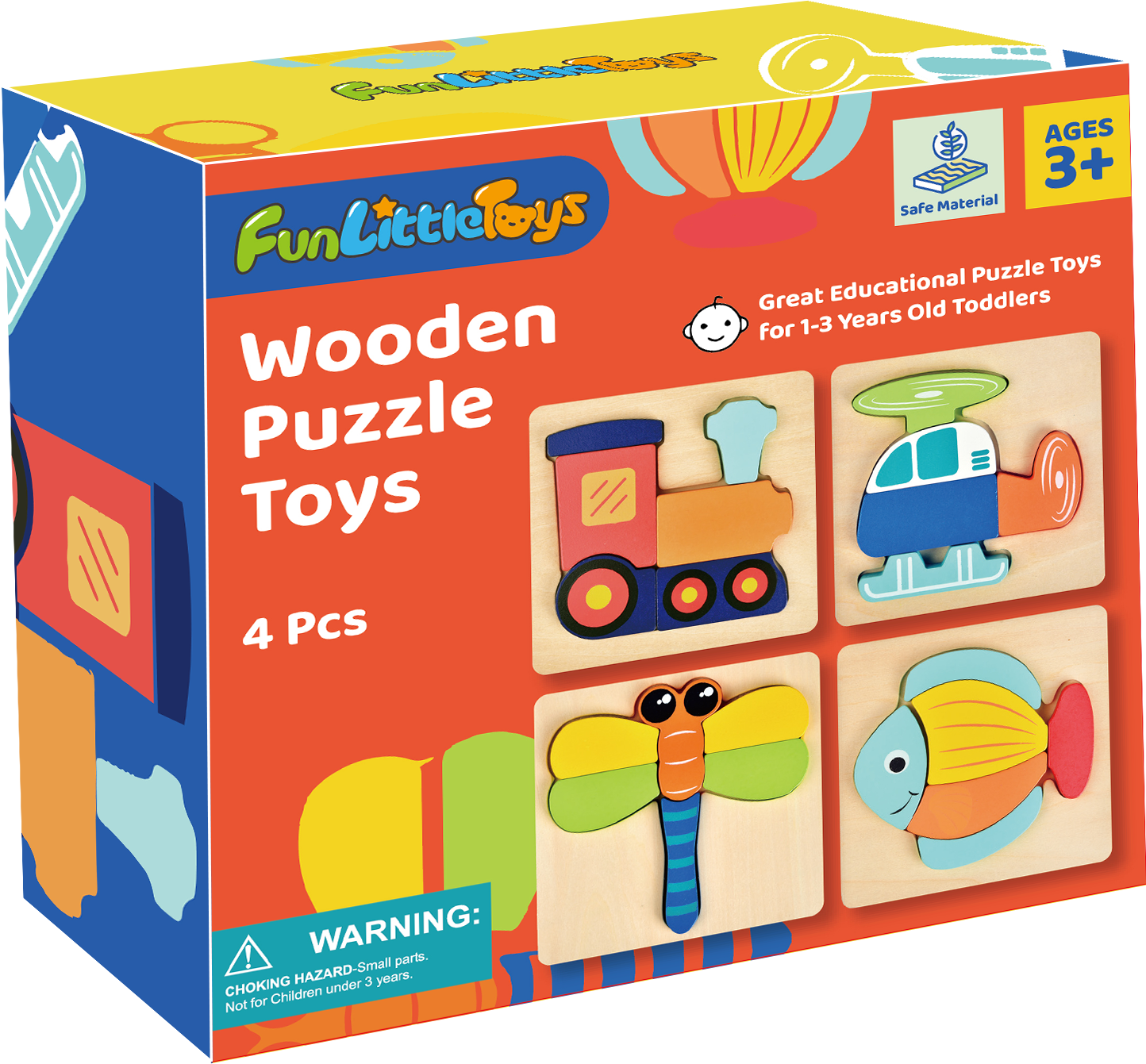 Wooden Puzzles for Toddlers Educational Playset