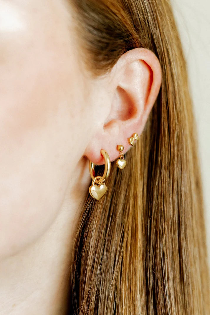 Millie Heart - Screwback Stud Earrings