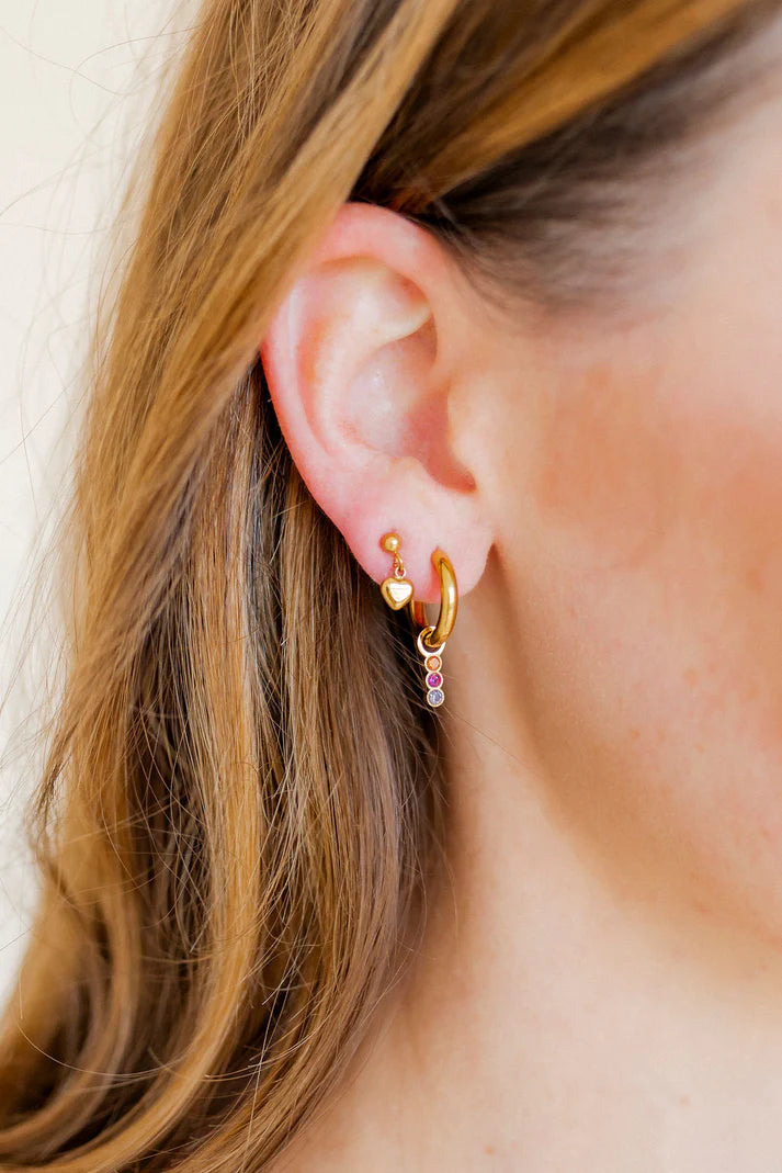 Millie Heart - Screwback Stud Earrings