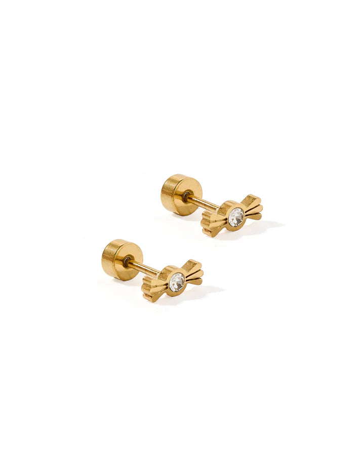 Kate Candy Gold - Screwback Stud Earrings