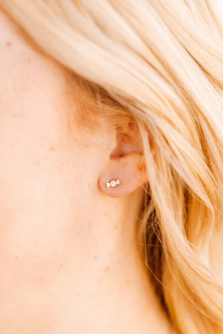 Kate Candy Gold - Screwback Stud Earrings