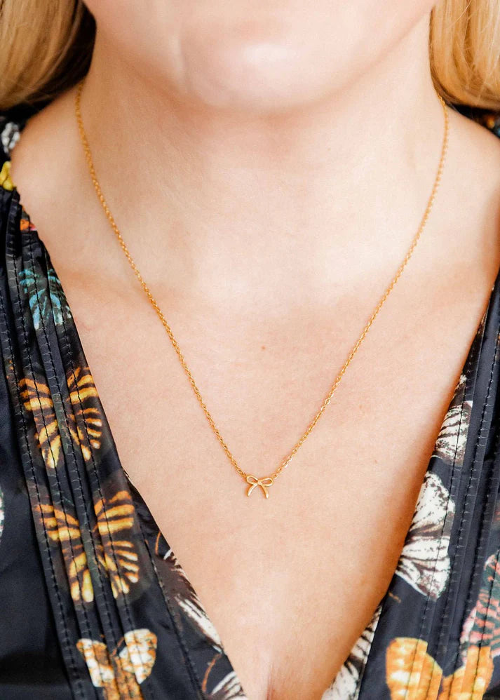 Sadie Bow Gold Necklace