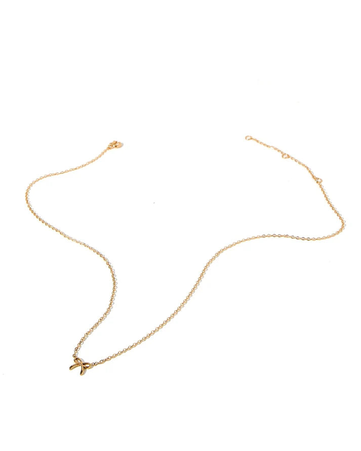 Sadie Bow Gold Necklace