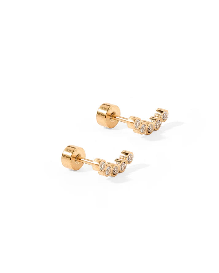 Abigail Sparkle - Screwback Stud Earrings