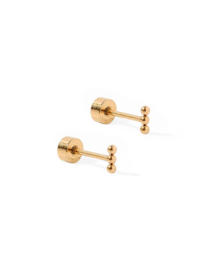 Tally Gold - Screwback Stud Earrings