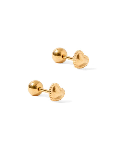 Violet Heart - Screwback Stud Earrings